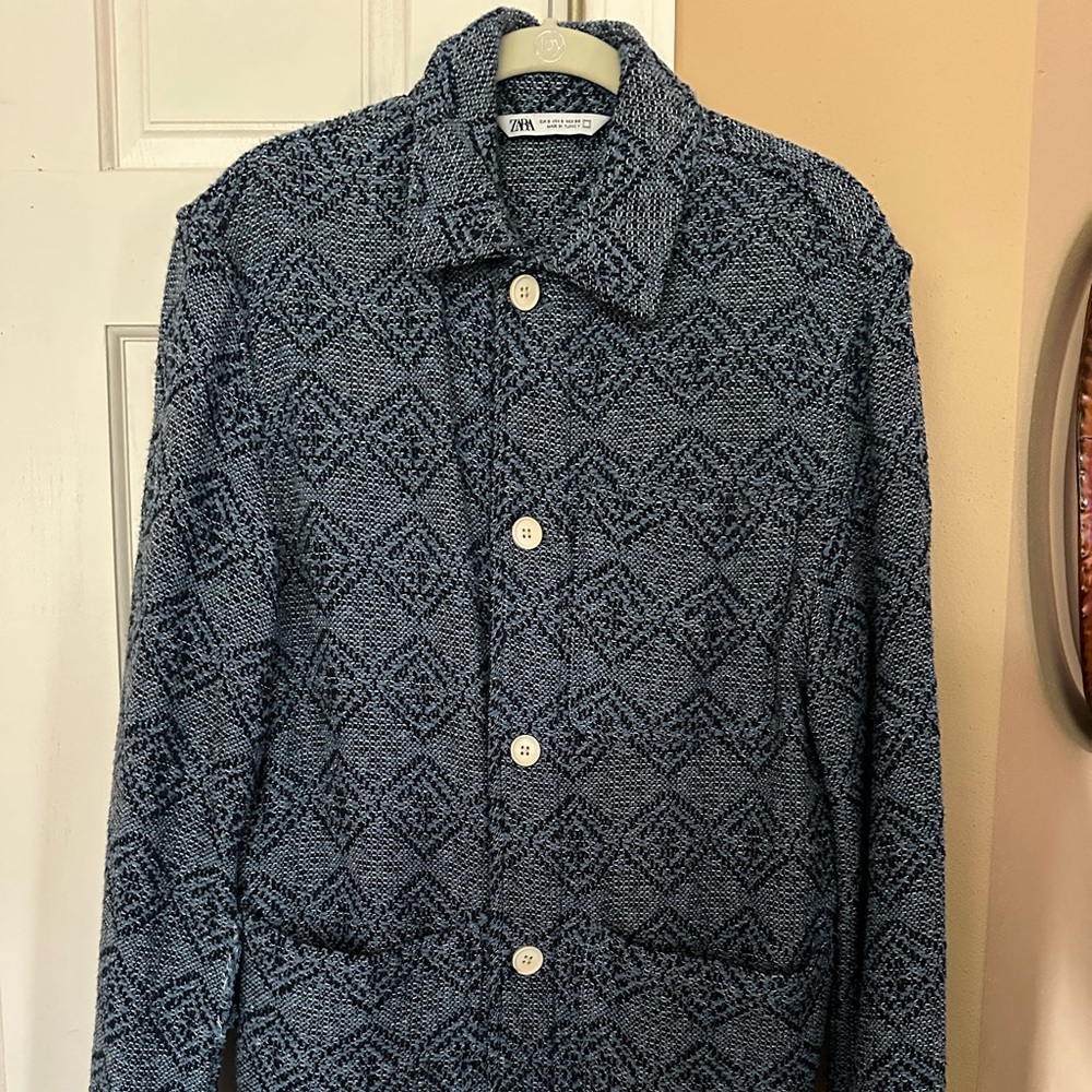 Zara Blue Knit coat